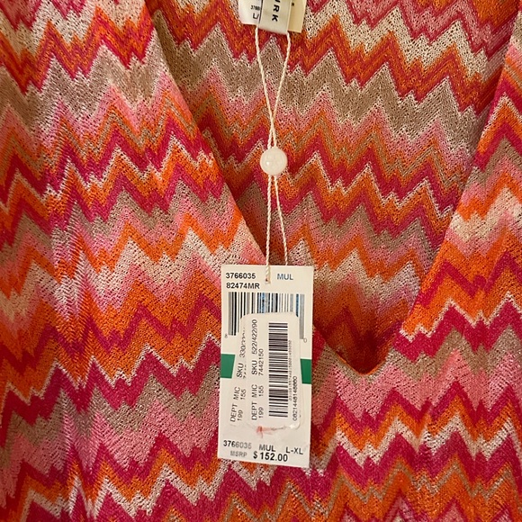 NWT TRINA TURK SWIM COVERUP/DRESS ZIG ZAG L-XL - Picture 3 of 5